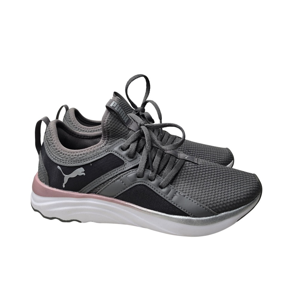 Puma Sneakers Women 7.5 Grey Softride Sophia Running Shoes Mesh 194362-05
